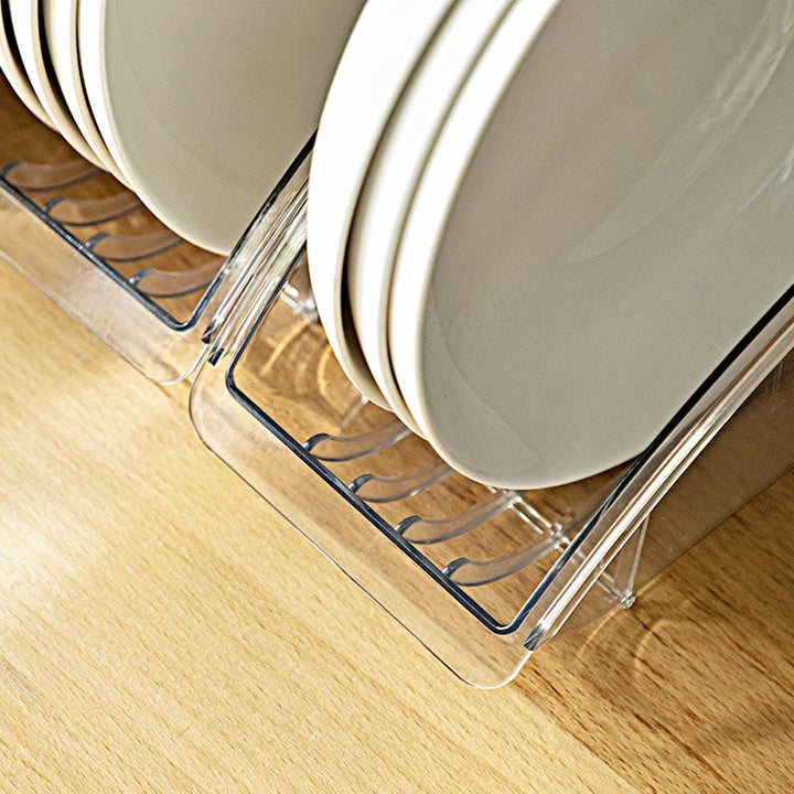 5 Grid Kitchen Cabinet Organizer Dish Storage Rack for Plates | Bowlift