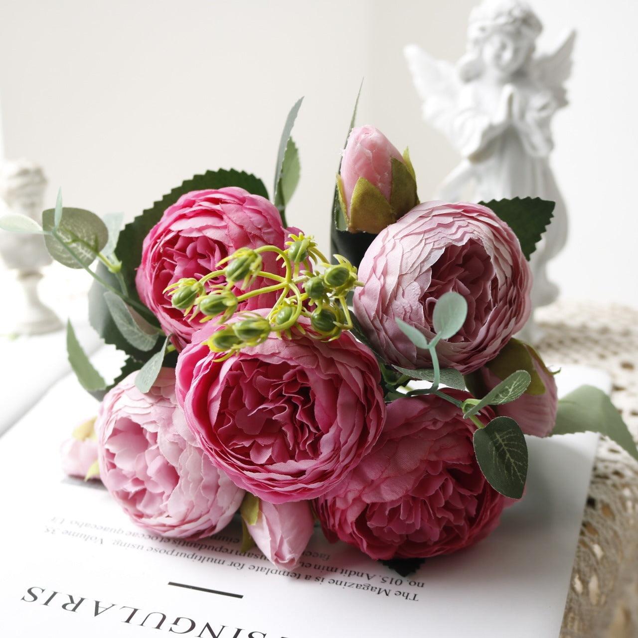 BowLift | Blossom Collection: Exquisite 5-Head Silk Flower Bouquet