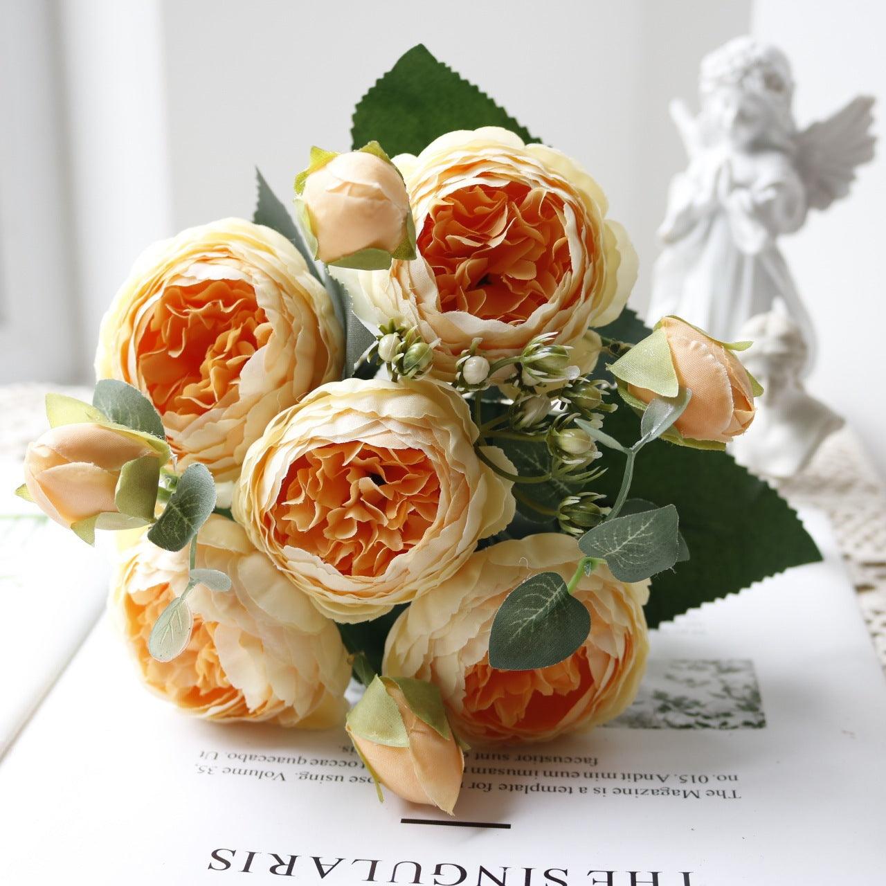 BowLift | Blossom Collection: Exquisite 5-Head Silk Flower Bouquet