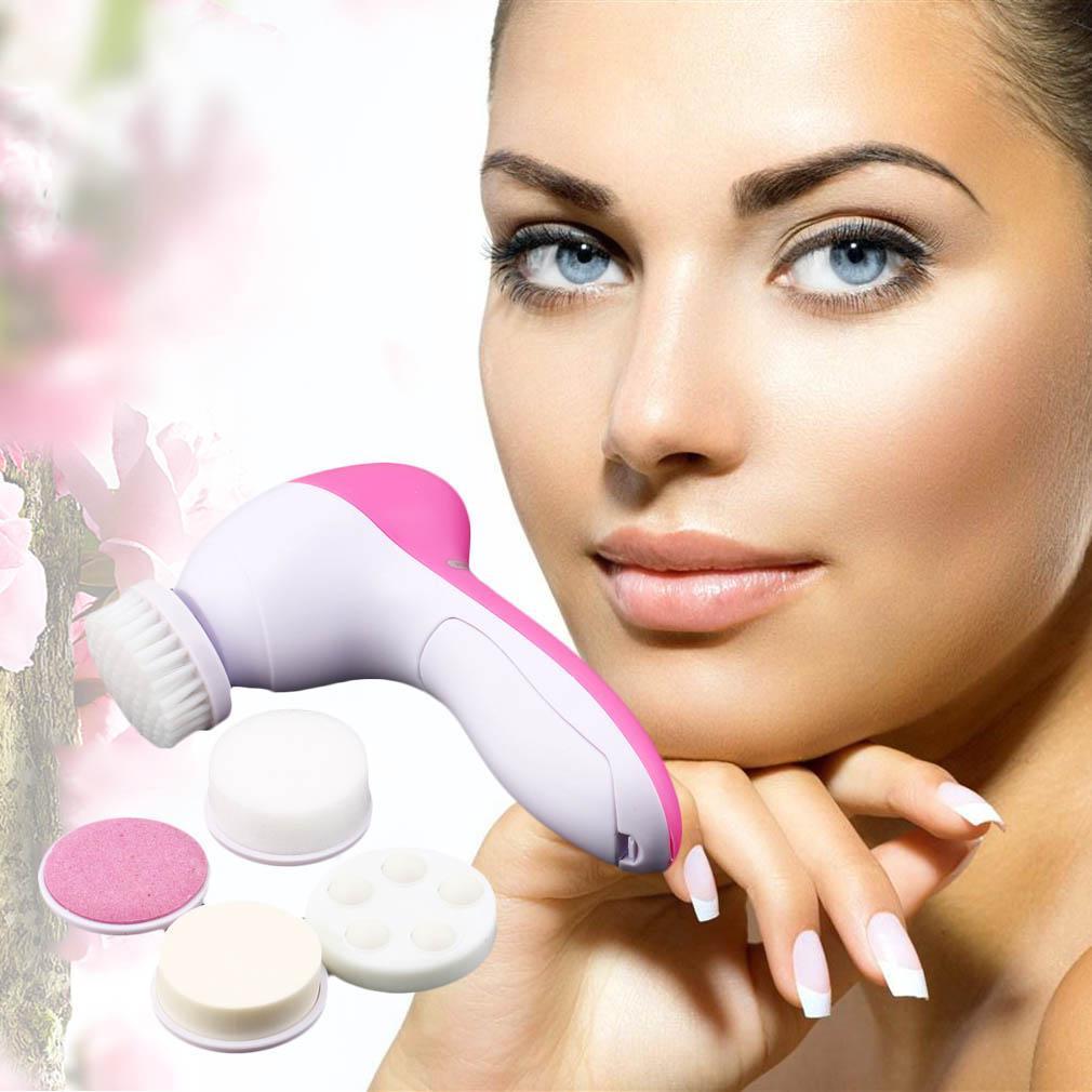 BowLift | IcoolGadget 5 in 1 Electric Facial Cleanser Body Massage Mini Skin Pore Cleaner Beauty Massager Wash Face Machine