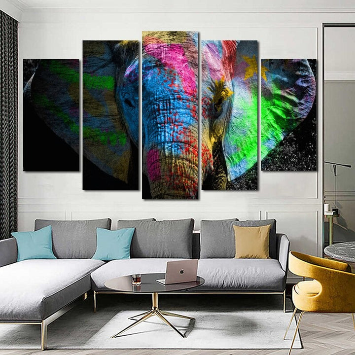 5 Panels "Colorful Animal Print"-Wall Art Modular Pictures Posters | Bowlift