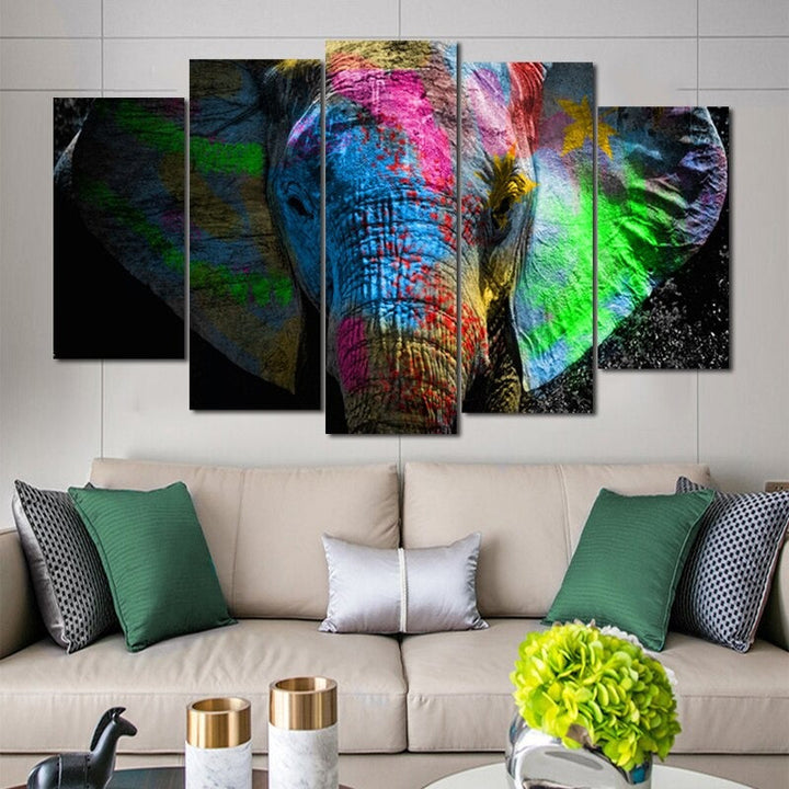 5 Panels "Colorful Animal Print"-Wall Art Modular Pictures Posters | Bowlift