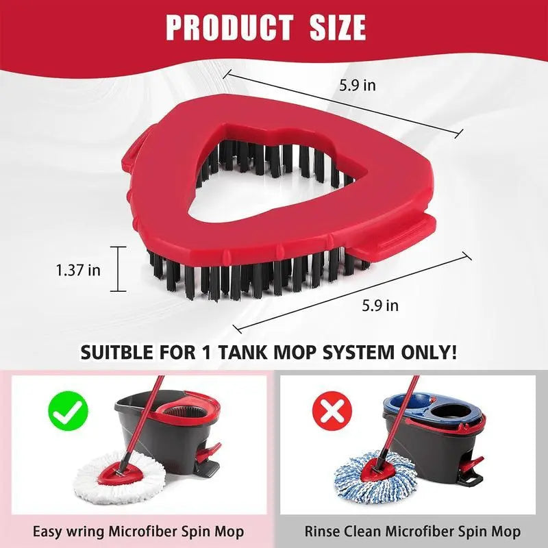 BowLift | 5-piece replacement set for spin mop – includes 3 microfiber mop cloths + 2 brushes for thorough cleaning!