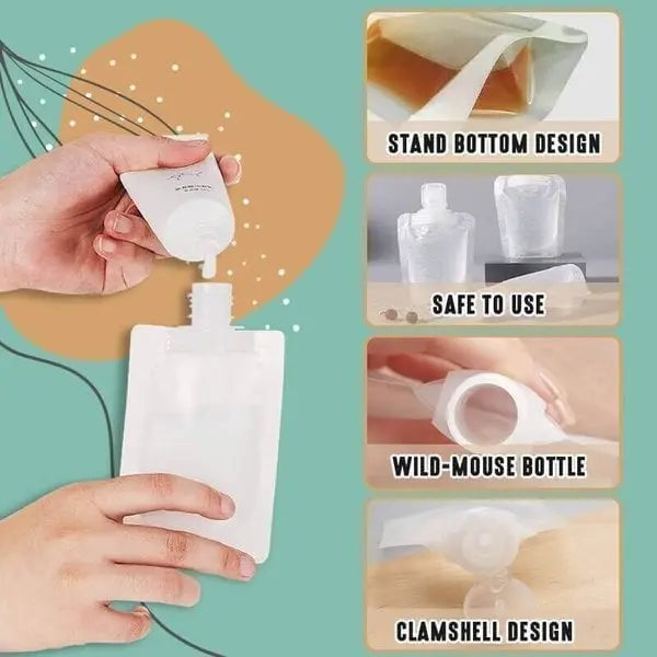 BowLift | 5-piece travel set for lotions – Lightweight & Leak-proof