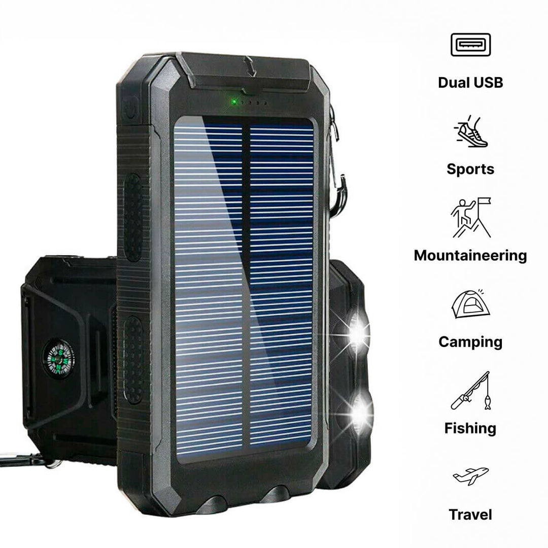 BowLift | Solar Power Bank Waterproof USB Charger Torch