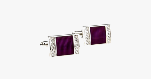 BowLift | Purple Crystal Cufflink