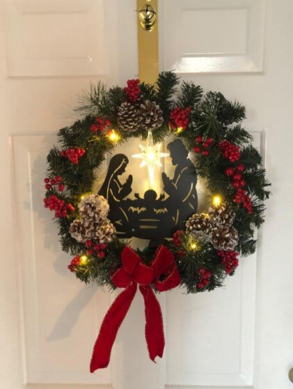 BowLift | Europe And The United States Ignite The Nativity Christmas Wreath Decoration
