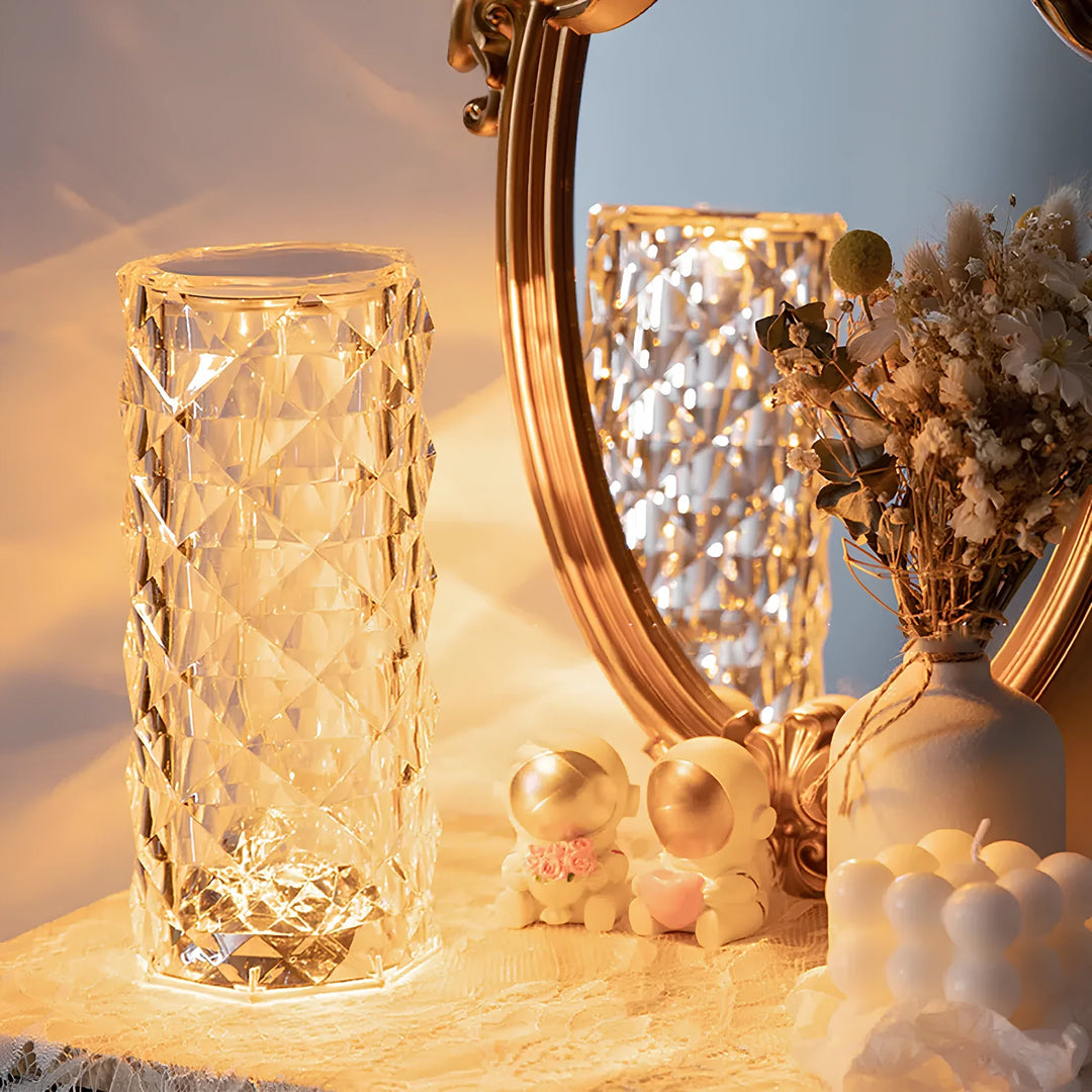 Crystal Table Lamp with Touch Control - Aurora | Bowlift