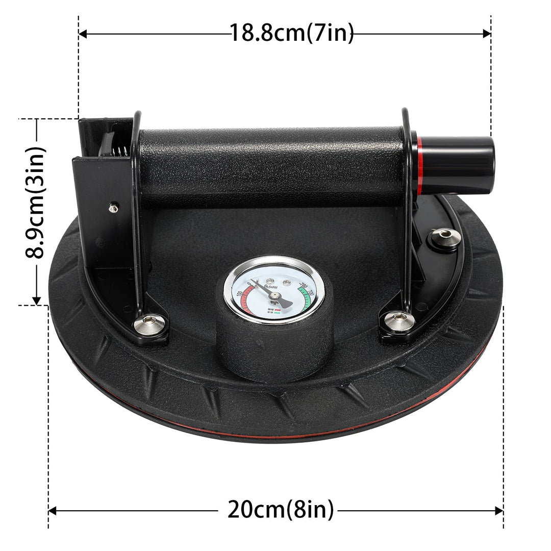 Suction cup holder with pressure display 1 piece max.100KG | Bowlift