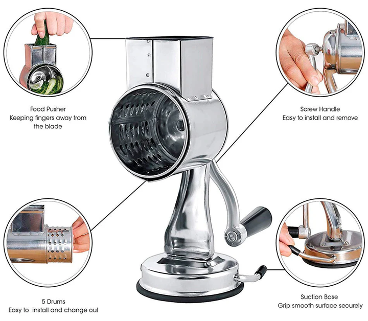 BowLift | Multi-Functional Kitchen Rotary Food Grater Slicer