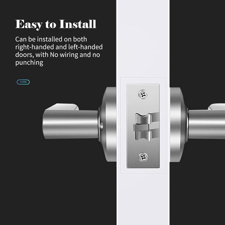 BowLift | Smart Fingerprint Door Lever Lock with Key Access & 30 User Capacity – Nivora