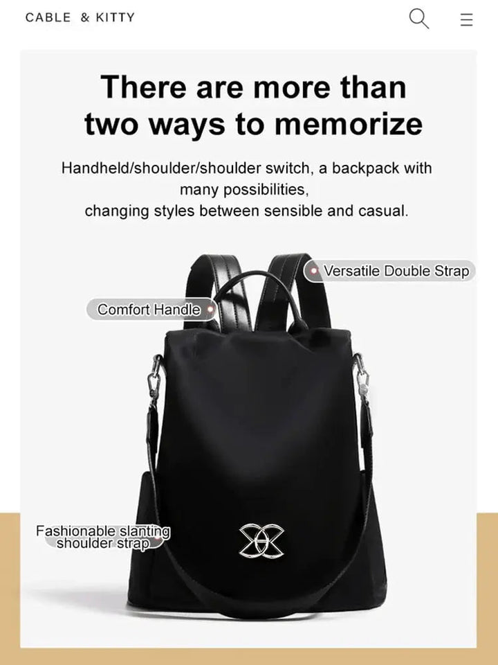 BowLift | Large Volume Theft-Proof Backpack — Secure Travel Backpack with Hidden Zipper