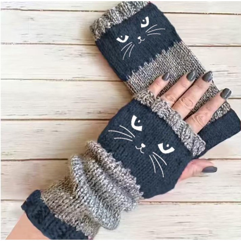 BowLift | Cat Knit Fingerless Gloves