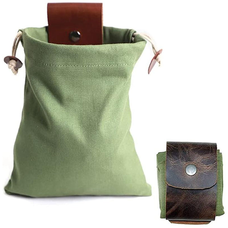 Dimoohome™ Leather and canvas bushcraft bag | Bowlift