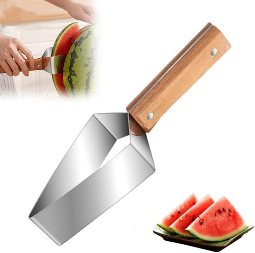 BowLift | tri-blade watermelon slicer with wood handle