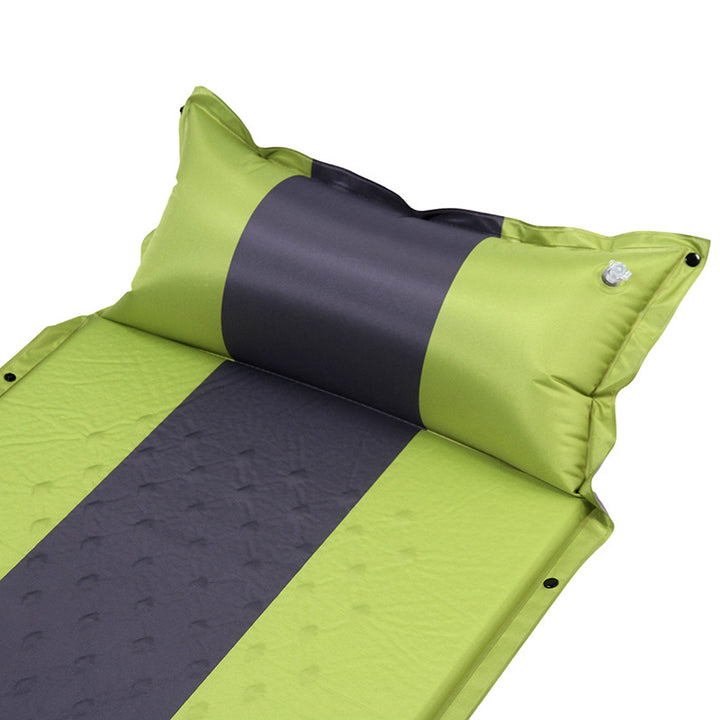 self-inflating camping sleeping pad with integrated pillow and waterproof foam core Bowlift
