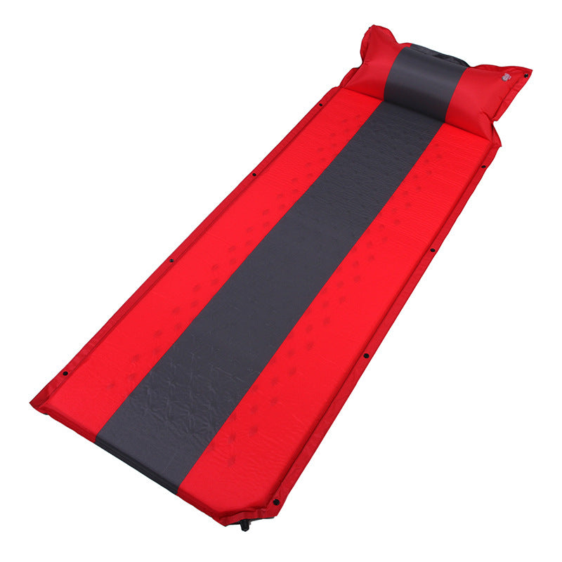 self-inflating camping sleeping pad with integrated pillow and waterproof foam core Bowlift