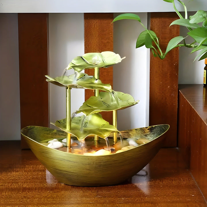 LED decorative leaf-inspired fountain Bowlift