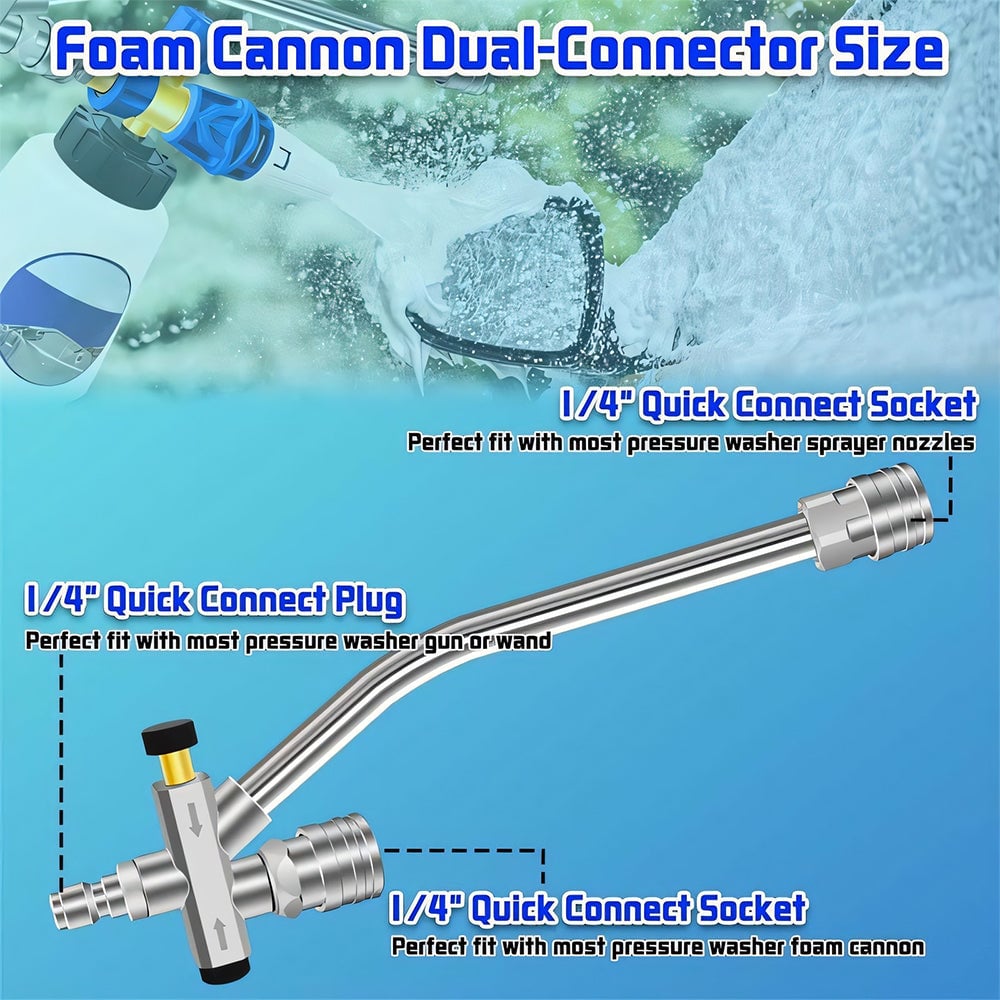 BowLift | Enhance Your Car Washing Experience -  Foam Cannon Dual Connector Accessory