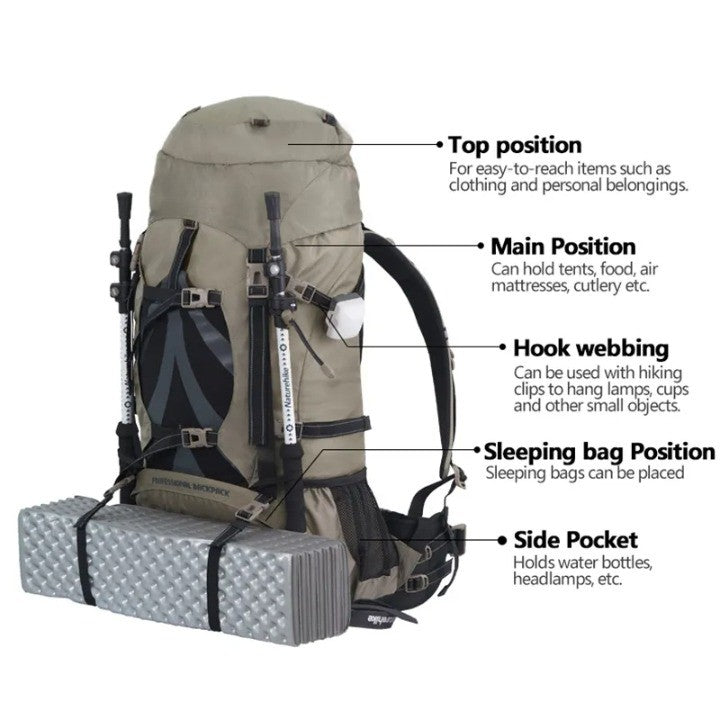 Outdoor Path Camping Large-Capacity Hiker Backpack | Bowlift