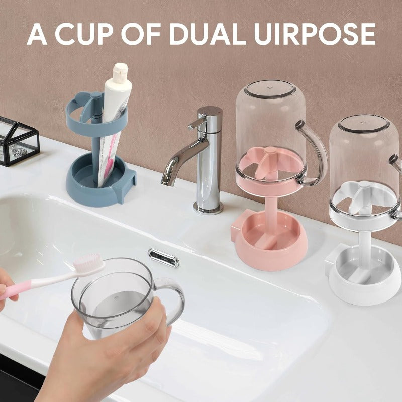 BowLift | Toothbrush Holder with Dust Cover & Wash Cup
