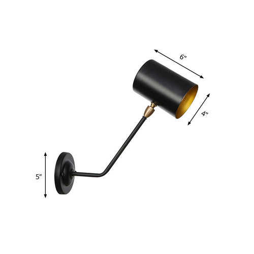 BowLift | Metal cylindrical wall lamp sconce industrial 6