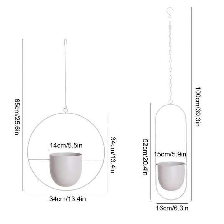 HaloRing Hanging Plant Holder – Metal Hanging Planter for Indoor and Outdoor | Bowlift