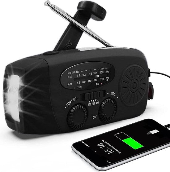 NoodRadio PowerSafe Mini – Compact emergency radio with flashlight and power bank | Bowlift
