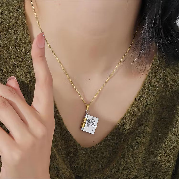 For Love – “I Love You” Book Necklace