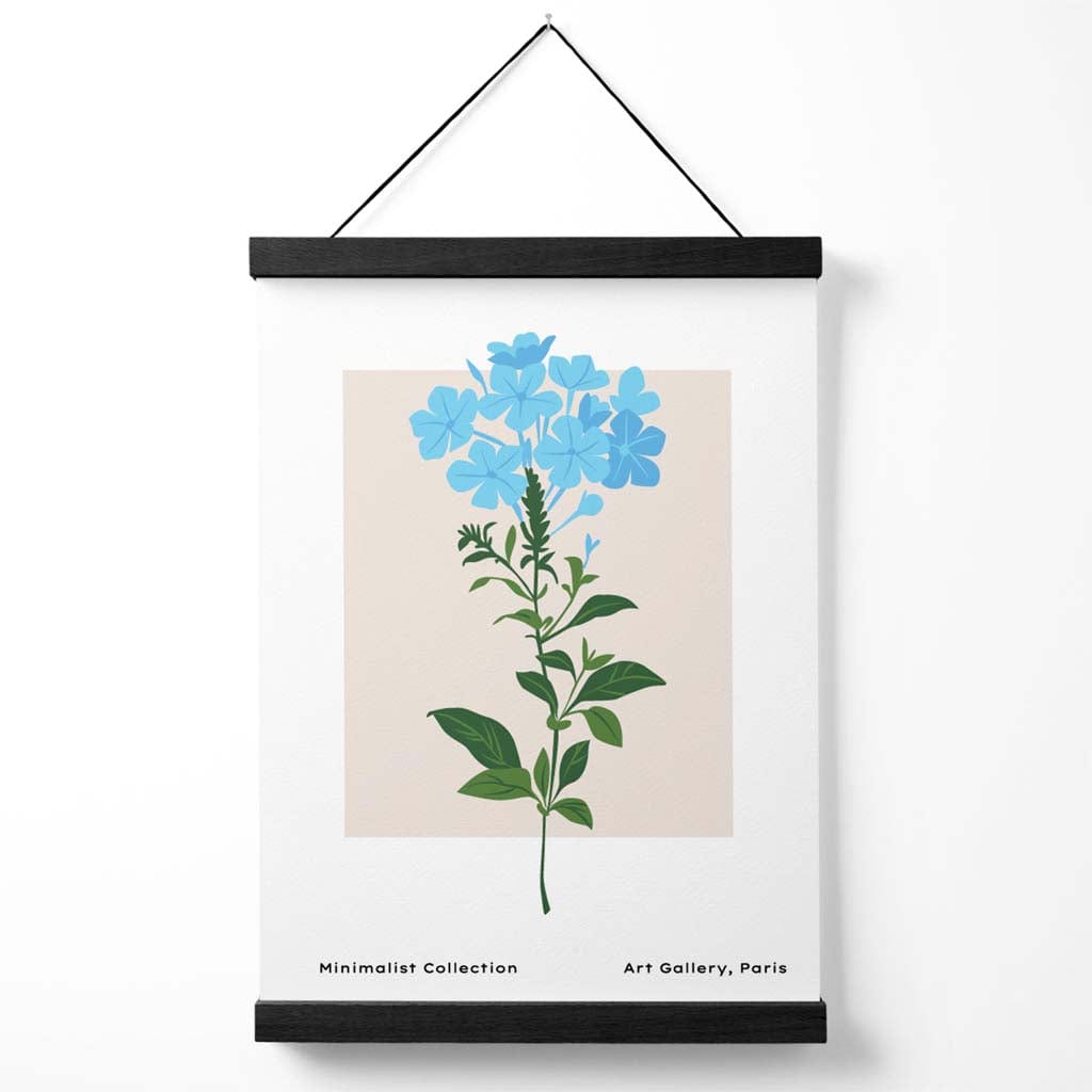 Blue Forget-me-not Flower Market Simplicity Poster with Hanger | Bowlift