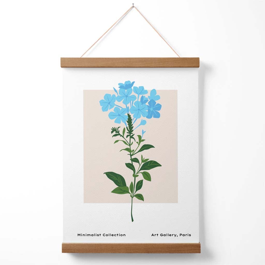 Blue Forget-me-not Flower Market Simplicity Poster with Hanger | Bowlift