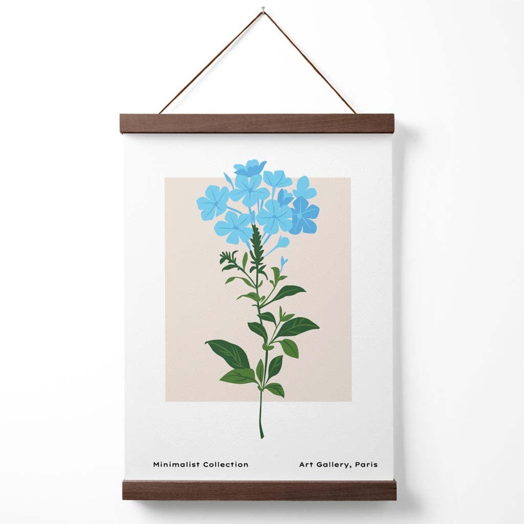 Blue Forget-me-not Flower Market Simplicity Poster with Hanger | Bowlift