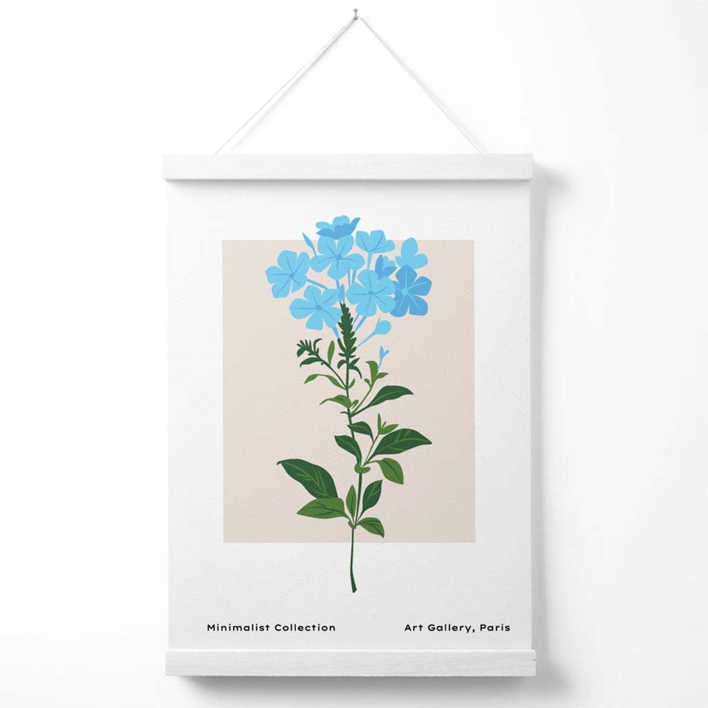 Blue Forget-me-not Flower Market Simplicity Poster with Hanger | Bowlift