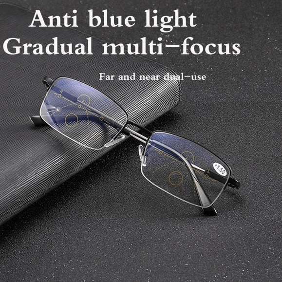 Bowlift | Dual-use titanium progressive reading glasses for distance and close-up
