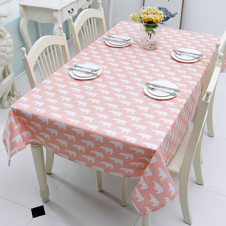 Fun Polar Bear Print Tablecloth