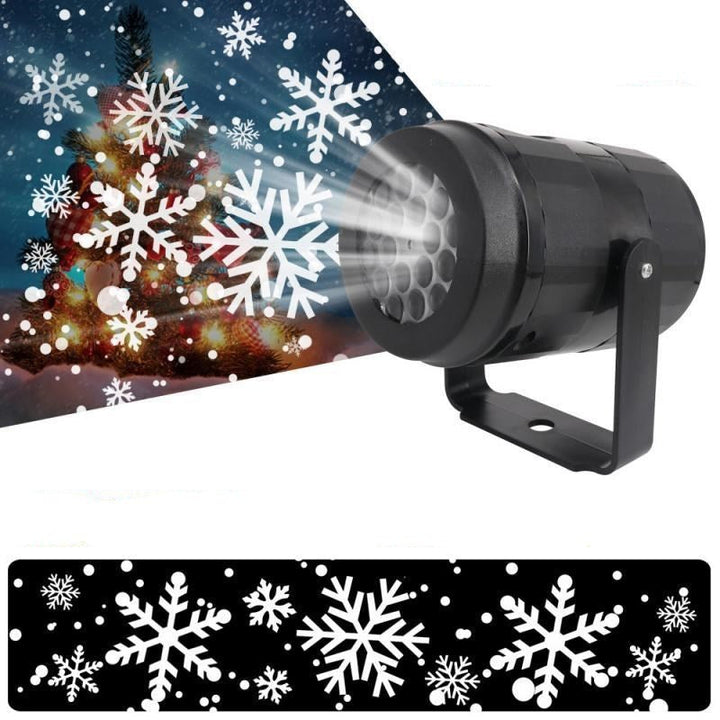 BowLift | LED Christmas Projector Snowflakes Light Show – Waterproof Outdoor Lamp with 16 Patterns