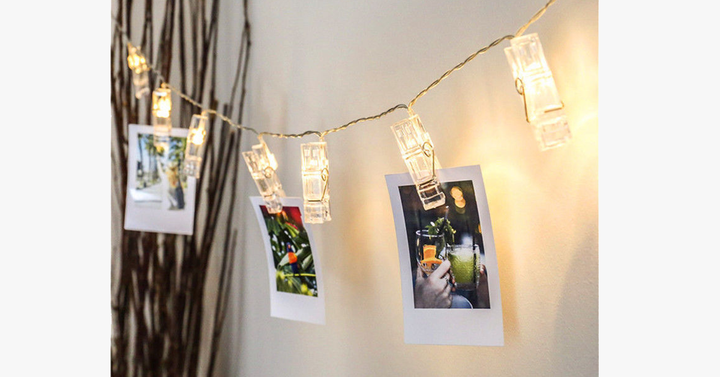 BowLift | LED Photo String Lights – Brighten up your room with happy memories