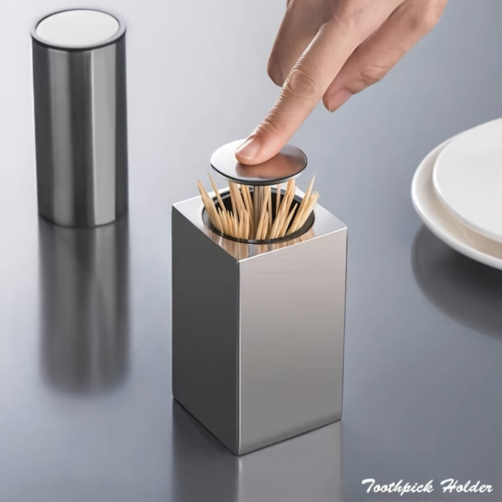 BowLift | Stainless Steel Toothpick Holder – Hygienic and Easy Access to Toothpicks