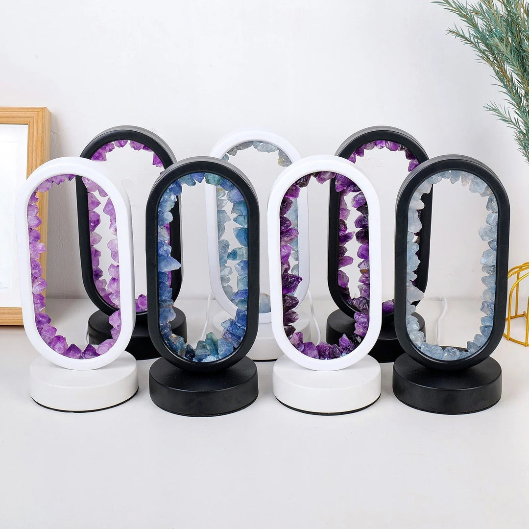 BowLift | CrystalGlow – Handmade amethyst atmospheric lamp for relaxation and peace