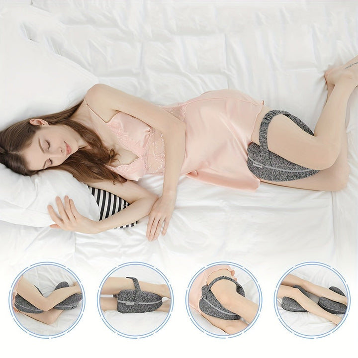 Ergonomic Knee Pillow for Side Sleepers - Supportive Memory Foam with WashaBowlifte Cover | Bowlift