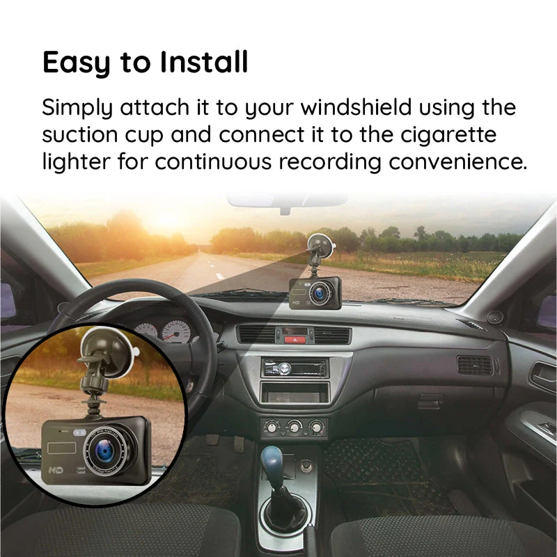 BowLift | Wide Angle 1920x1080P FHD Dual Dash Cam