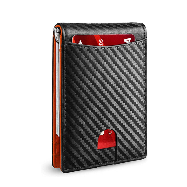 BowLift | Men’s Slim RFID Wallet | Leather Card Holder | Black