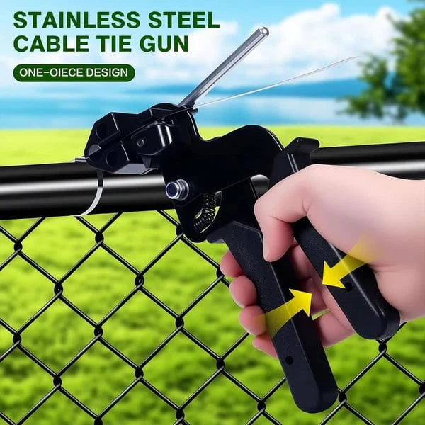 Stainless steel cable tie gun with 100 cable ties | Bowlift