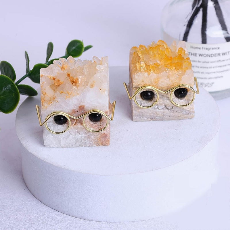 BowLift | Hand-Carved Natural Crystal Hedgehog