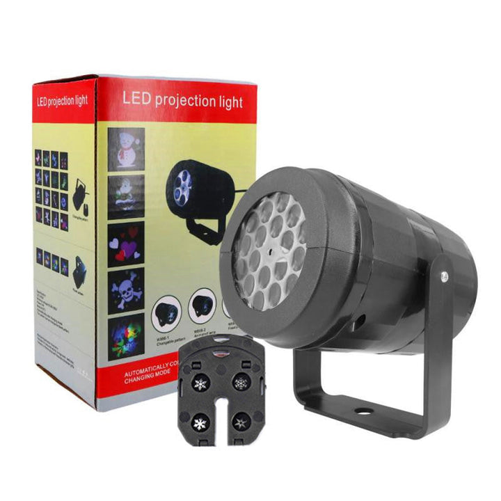 BowLift | LED Christmas Projector Snowflakes Light Show – Waterproof Outdoor Lamp with 16 Patterns