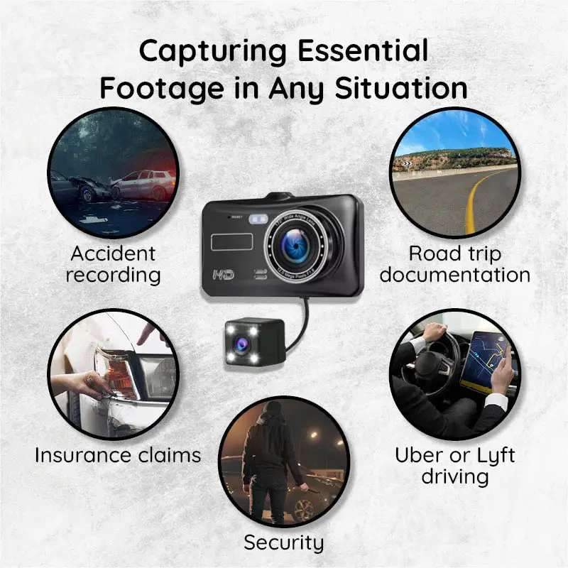 BowLift | Wide Angle 1920x1080P FHD Dual Dash Cam