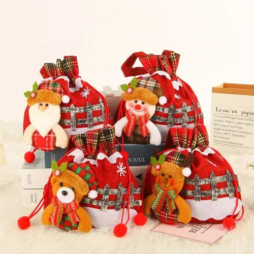BowLift | Christmas Gift Bags | Fabric Bags with Drawstring | Various Designs | Reusable