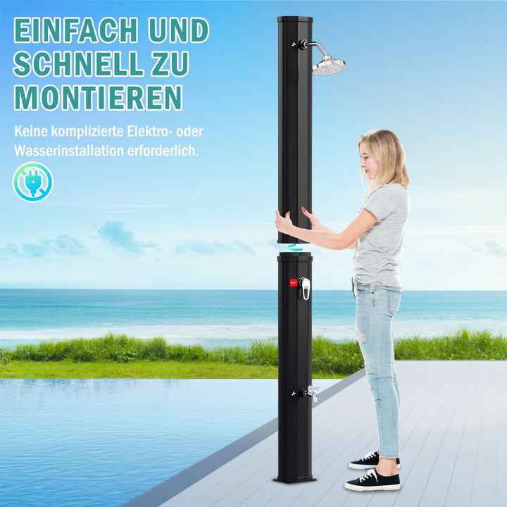 Solar shower 35L garden shower incl. protective cover | Bowlift