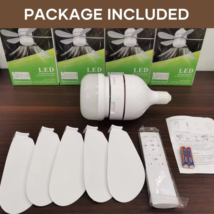 2-in-1 LED Ceiling Fan Light with Remote Control, E27/B22 Base | Bowlift