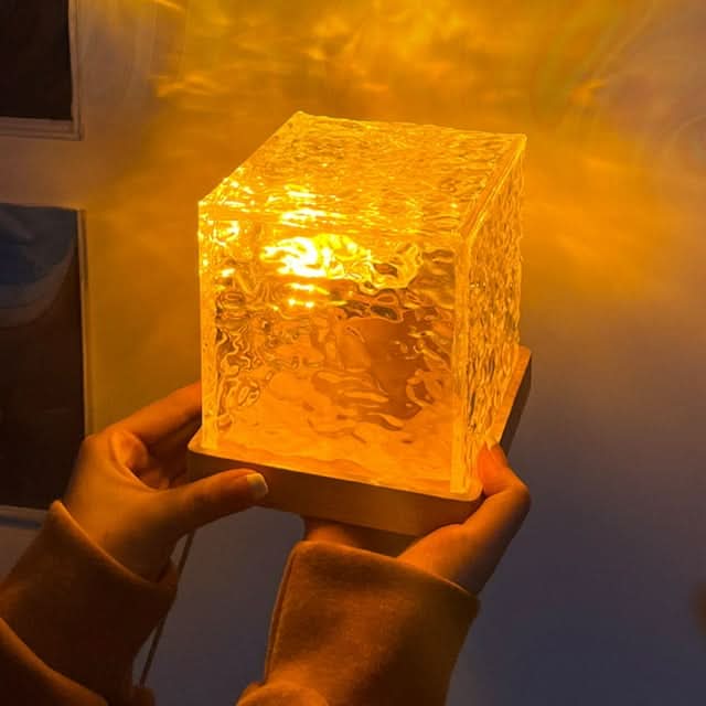 BowLift | Nordic Glass Cube Lamp with Ambient Light